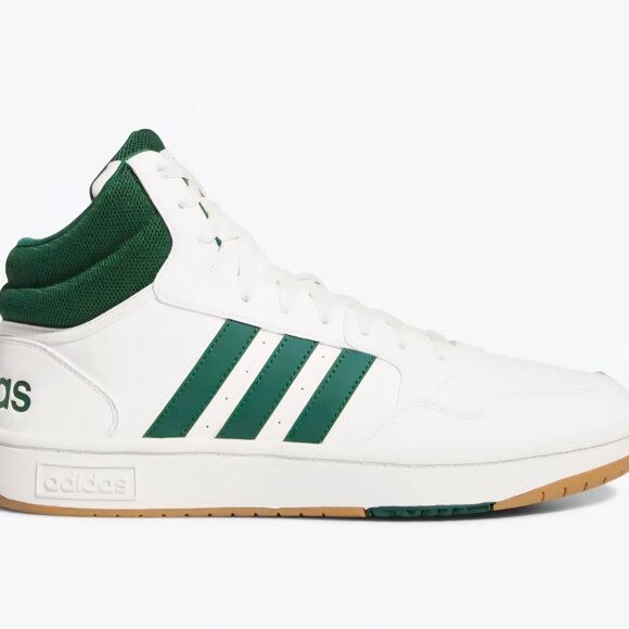 NWB- Adidas "Hoops 3.0 Mid" Men's, Classic, Vintage Shoes- White/Green-Size:11.5 - Picture 14 of 16